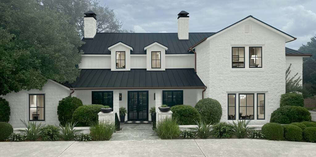 9 Unique White House Black Trim Accent Design Ideas